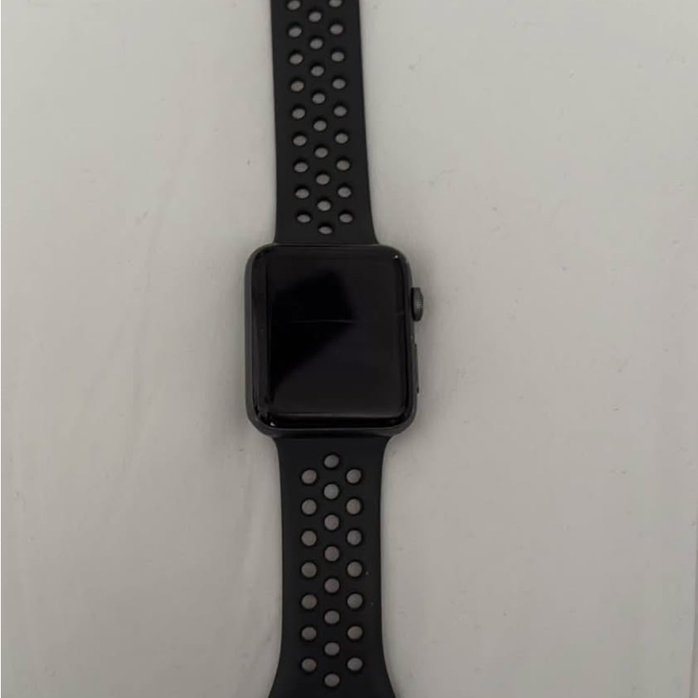 Apple Smartwatch with Black Perforated Band